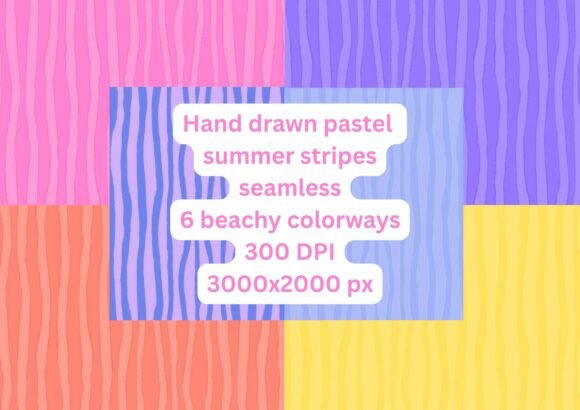 Download Summer Beach Pastel Seamless Stripes Set - Seamless stripes Collection