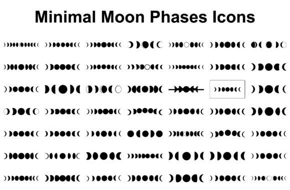 Download Minimal Moon Phases Icons - Premium Bundle