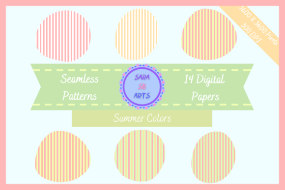 Download Seamless Stripes with Summer Colors - Seamless stripes Collection