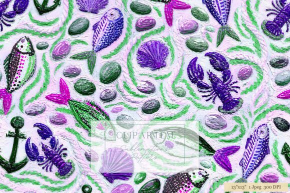 Download Purple Ocean Life Nautical Pattern - Premium Resources