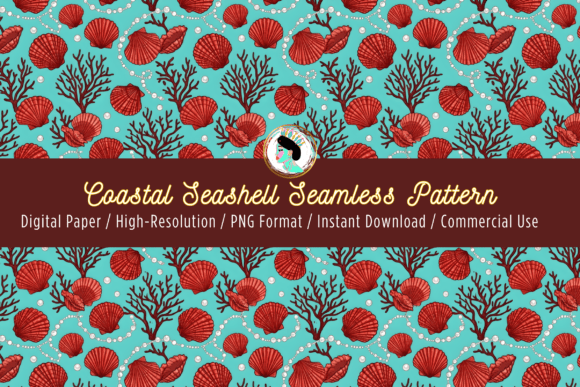 Download Coastal Seashell Seamless Pattern PNG - Premium Resources